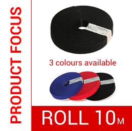 Eco-scratch cable black tie 10m velcro PATCHSEE